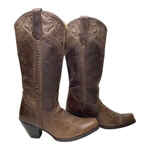 Sonora Brown Leather Cowboy Western Boots Size 6.5M